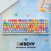 KBDiy KOA Profile Gummy Bears Keycap PBT Custom Korean Keycaps for Mechanical Keyboard Game Cute 141 Keys Caps ISO 7U Space Bar