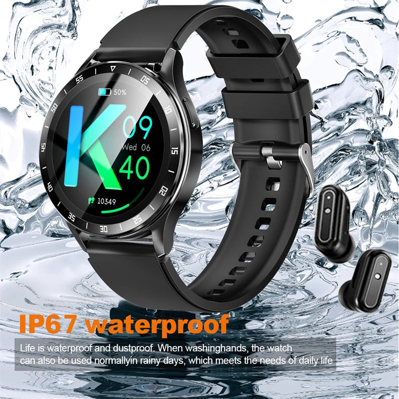 For HUAWEI New 2 in 1 Smartwatch With Earbuds Watch TWS Bluetooth Earphone Heart Rate Blood Pressure Monitor Sport Watch Fitness