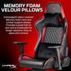 HyperX blast gaming chair-ergonomic gaming chair, leather upholstery video game chair-Red Black PC racing tilt gaslift foam