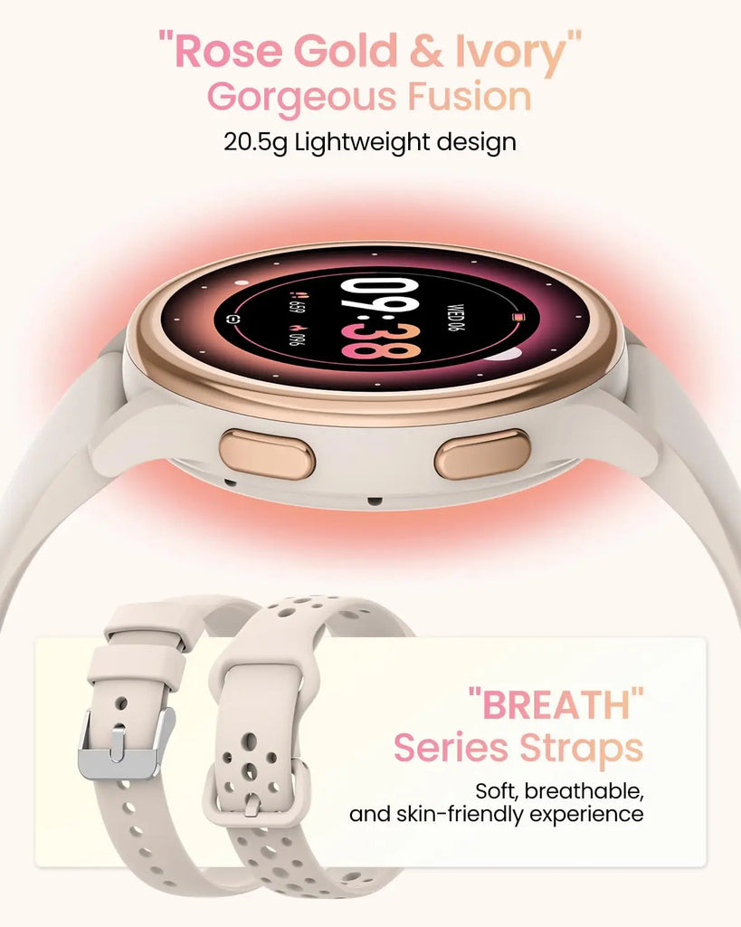 Smart Watches for Women [400+Watch Faces/Calls/Female Health], 1.27" Fitness Tracker Smartwatch for iPhone ＆ Android, Activity T