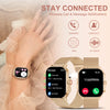 1.95-inch full touch screen smart watch,wireless calls and message reminders,multiple sports modes,Health detection function.